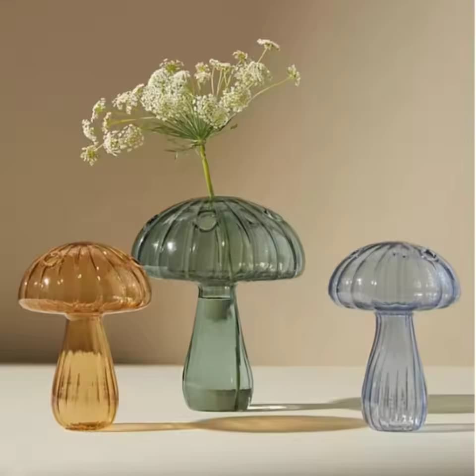 Mushroom Glass Vase