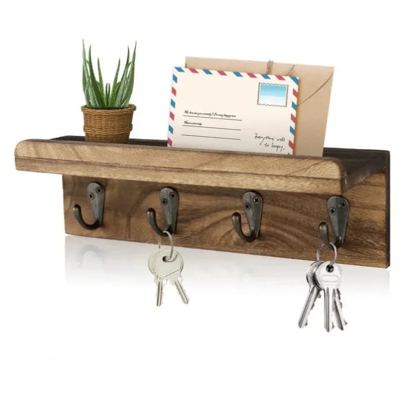 Rustic Wall Mounted Wood Hook